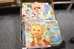 A large quantity of 20th-century Rupert Bear Annuals; sold with a selection of children stories,