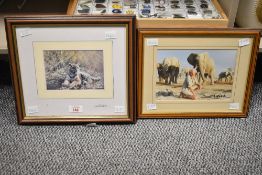 After David Shepherd (British 1931 - 2017) Lithograph 'Teenage Tiger', signed in pencil to mount,