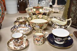 A group of 20th century Royal Crown Derby and similar ceramics to include tea cups, saucers, milk