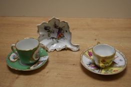 A small quantity of late 19th to early 20th-century porcelain ware, to include a Helena Wolfsohn