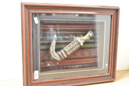 Bedouin Qudaimiyah dagger, horn-hilt with silver and leather sheath, from South-Western Saudi