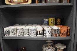 A large quantity of 20th-century Portmeirion Pottery tankards and mugs, to include a variety of