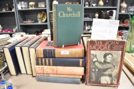 A selection of history and similar books to include titles Carola Oman 'Sir John Moore' and John