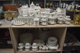 An extensive selection of Johnson Brothers Eternal Beau pattern dinner, tea and coffee wares (qty)