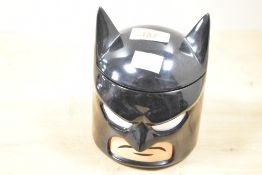 A modern 'Zak!' designs DC comics Batman head food storage container, measures 13.5cm tall.