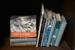 A selection of 20th-century Everest related books, (11 books), of varying condition.