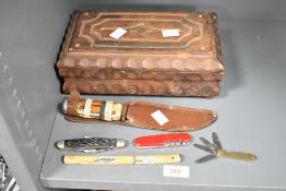 A quantity of 20th-century knives, to include a presumed W.H. Fagan & Son of Sheffield stag handled,