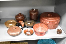 A quantity of early 20th-century bakelite ware, to include a large French Yalacta storage box; a
