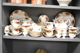 A large quantity of 20th-century Royal Albert 'Old Country Rose' bone china tea and dinner