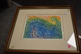 After Francis Blackburn (contemporary) a limited edition print 'water' abstract, signed, entitled