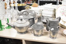 An assortment of 20th century pewter ware to comprise mainly of James Dixon & Sons of Sheffield,