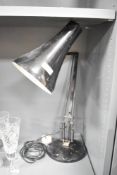 A mid 20th-century Herbert Terry and Sons Anglepoise Model 90 desk lamp, an articulated architect-