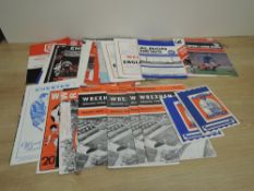 1950's and later Football Programmes, 1953-54 Liverpool V Huddersfield T, 1955 Wales V England, 195