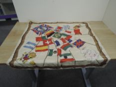 1966 World Championship Jules Rimet Cup, World Cup Willie Silk Head Scarf showing flags of the