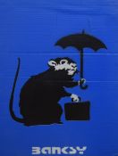 In the style of Banksy (British b.1974) limited edition graffiti stencil on cardboard 'Dismaland