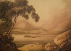 *Local Interest* William Green (British 1761-1823) English School Watercolour 'Grasmere from a field