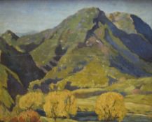 *Local Interest* Delmar Banner (German 1896 - 1983) Oil on board, an Autumnal Lakeland landscape,