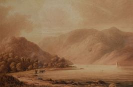 *Local Interest* William Green (British 1761-1823) English School Watercolour 'Crummock Water', a