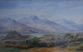 *Local Interest* Thomas Richard Hofland (British 1816 - 1875) Watercolour 'Keswick and