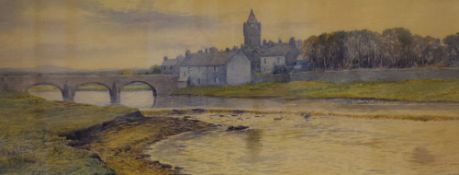 *Local Interest* H.B. Simpson (British 19th Century) a pair of watercolours, estuary landscapes with