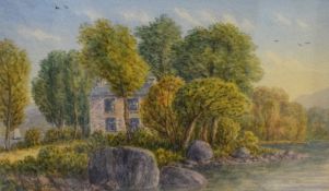 *Local Interest* William Taylor Longmire (British 1841 - 1914) Watercolour 'Ferry Nab Windermere',