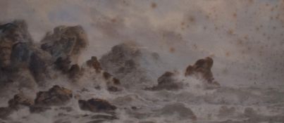 J.H Stephenson / John Stephenson? (19th/20th Century) Watercolour, depicting waves crashing
