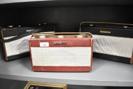 Three early to mid 20th-century British Roberts Radios, to include a Roberts R303 transistor radio