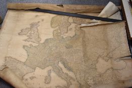 A large 1804 W.M. Faden, London wall map of Europe, in which are delineated its grand modern