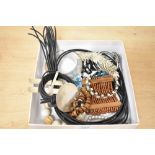 A collection of costume jewellery, including contemporary pieces by L_nk by Natali, wooden pieces