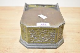 A late 19th to 20th century American copper Labelor, manufactured by Better Package Company,