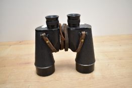 A pair of Optical & Film Supply Co binoculars with crows foot mark