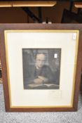 An engraving depicting Harvey Goodwin 1818-1891 English Bishop of Carlisle with signature on paper