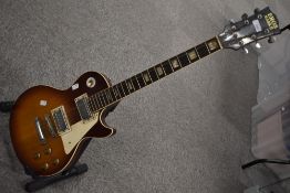 A Japanese lawsuit style electric guitar, Eros Mark II, the the Gibson Les Paul style
