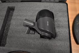 A Red 5 Audio bass drum mic, model RVD1, sold with Pulse drum mic stand