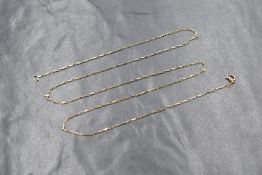 A 9ct gold 20' paper link chain of fine form, approx 0.8g