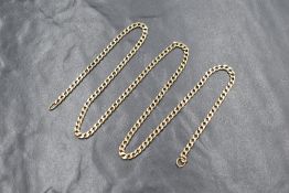 A 9ct gold 18' curb link chain, missing a clasp, approx 6.9g