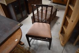 A group of four 19th century design mahogany dining chairs, each of late Georgian design, two with