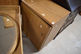 A modern (empty) sewing machine work station (on castors), dimensions approx. W61 D47 H80cm