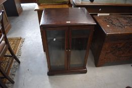 A modern glazed and stained effect HiFi cabinet 78cm x 53cm x 44.5cm