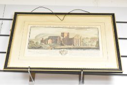 Of local interest, three late 19th to early 20th-century framed prints of historical land marks in