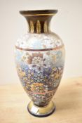 A large late 19th to early 20th-century Doulton Lambeth stoneware vase, Slaters patent, of