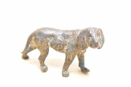 Thought to be late 19th to early 20th-century Austrian bronze cold painted-style dog,
