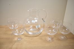 A 20th-century Tiffany and Co fine crystal glass 'Refresher' set, to include an orbed-shape