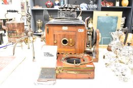 A late 19th early 20th century mahogany framed Newton & Co (Optitions to the King) Fleet Street