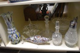 A quantity of 20th-century glassware, to include an Italian Murano-style art glass fish; a Murano-