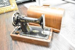 An exceptional early 20th-century Singer Sewing Machine Class 99K, dated 1932 and registered as No.