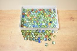 A large quantity of 20th-century traditional glass marbles, to include a large selection of