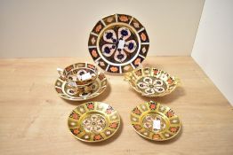 A quantity of 20th-century Royal Crown Derby bone china 'Old Imari' (1128 pattern) ware, featuring