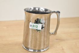 A 20th-century Keswick School of Industrial Arts (KSIA) Arts and Crafts hammered stainless steel (