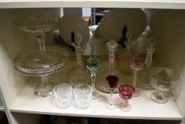 A selection of 19th and 20th-century glassware, to include a quantity of crystal cut decanters
